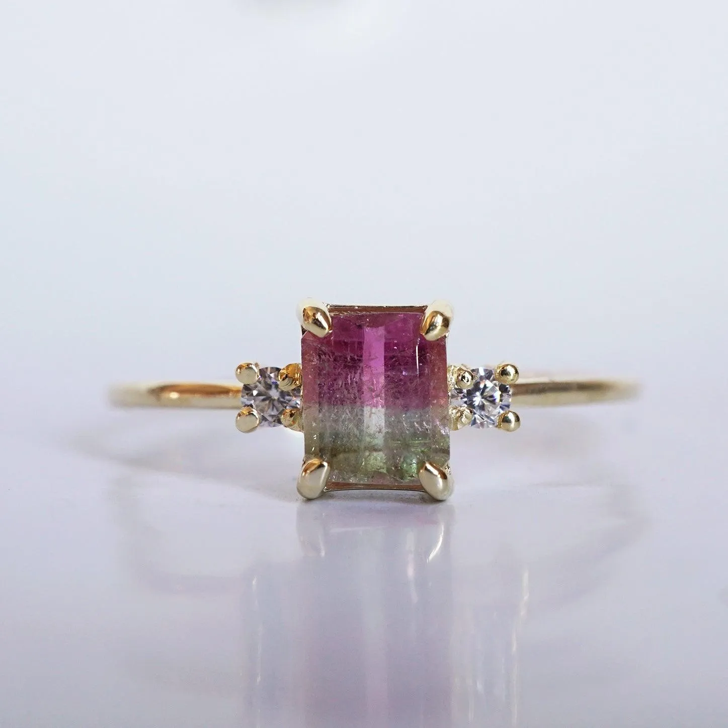 Limited Edition: Cinderella Watermelon Tourmaline Diamond Ring