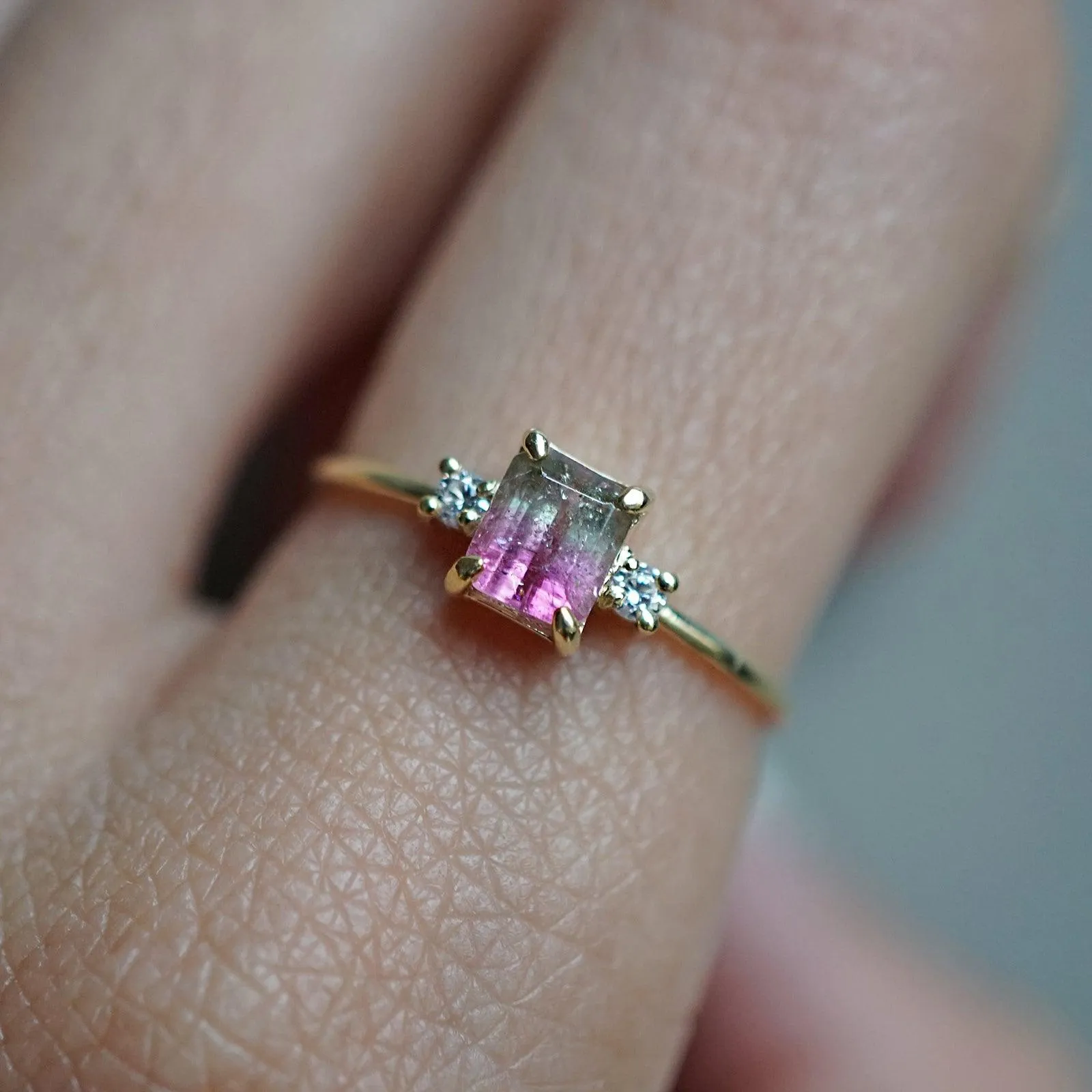 Limited Edition: Cinderella Watermelon Tourmaline Diamond Ring