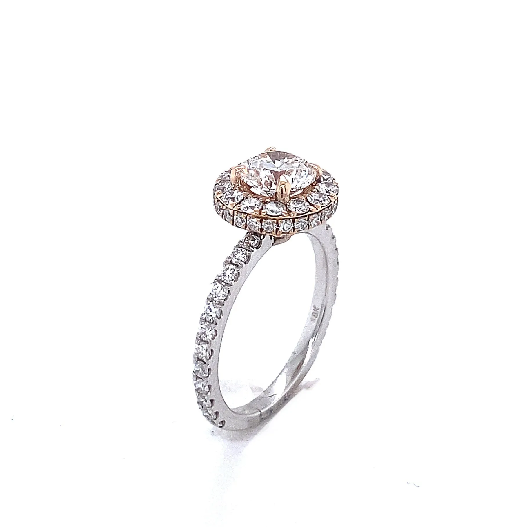 LOLA 2 Carat Lab Grown Diamond Engagement Ring Halo. IGI Certified.