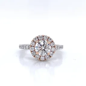 LOLA 2 Carat Lab Grown Diamond Engagement Ring Halo. IGI Certified.