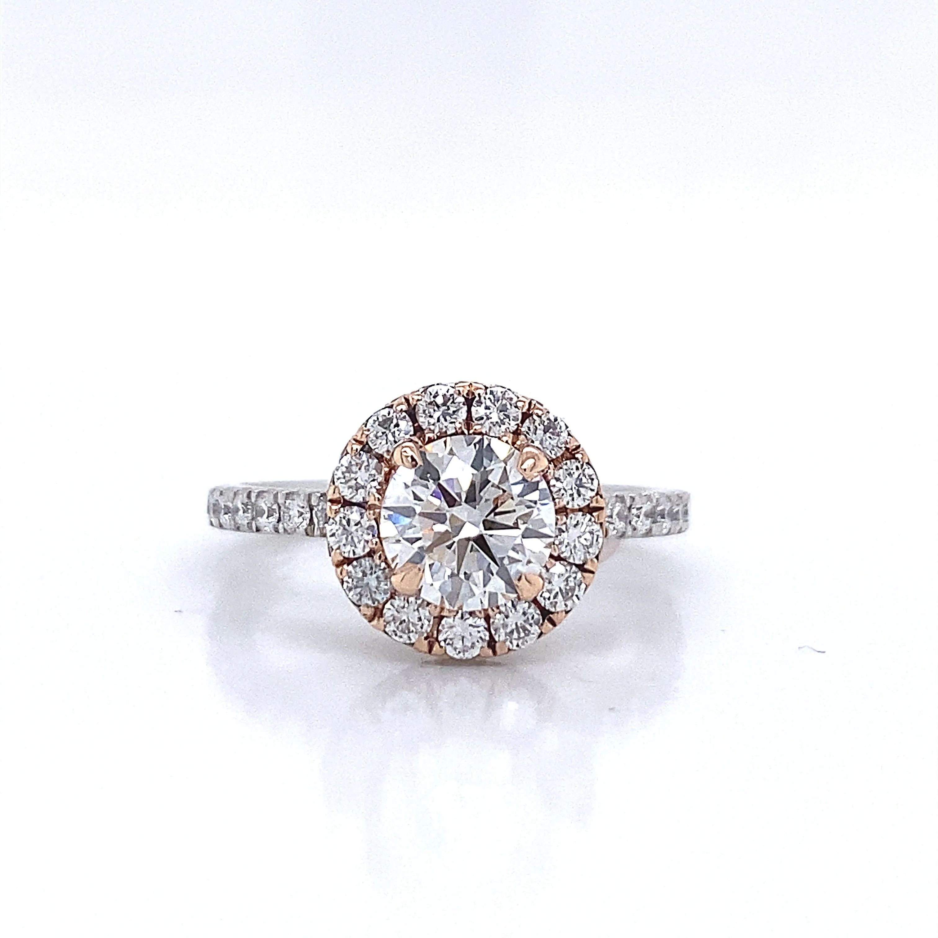 LOLA 2 Carat Lab Grown Diamond Engagement Ring Halo. IGI Certified.