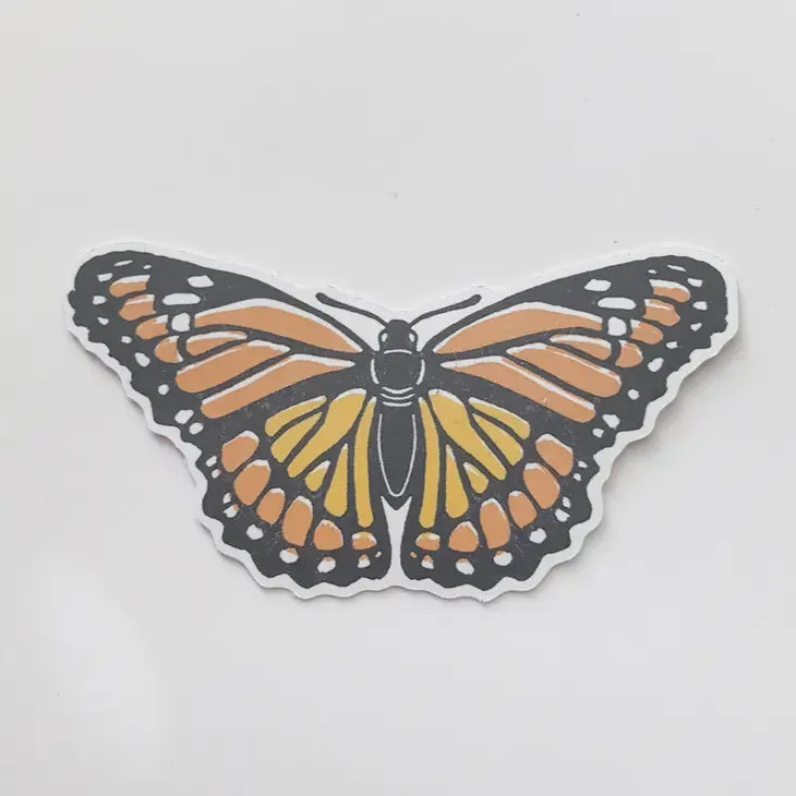 Monarch Butterfly Paper Sticker