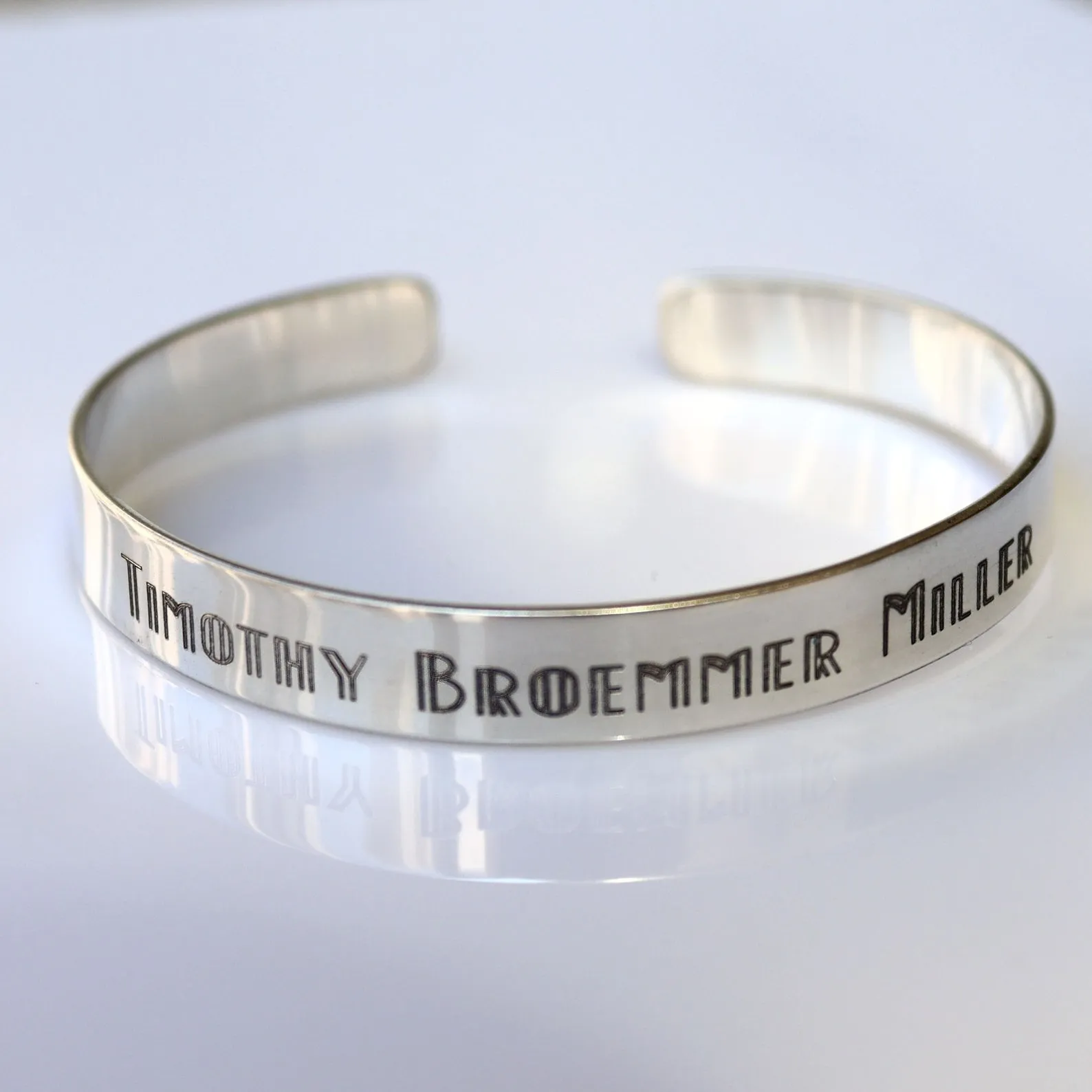 Name Bracelet - Sterling Silver Cuff