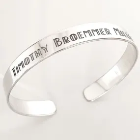 Name Bracelet - Sterling Silver Cuff