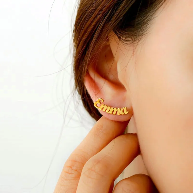 Name Stud Earrings