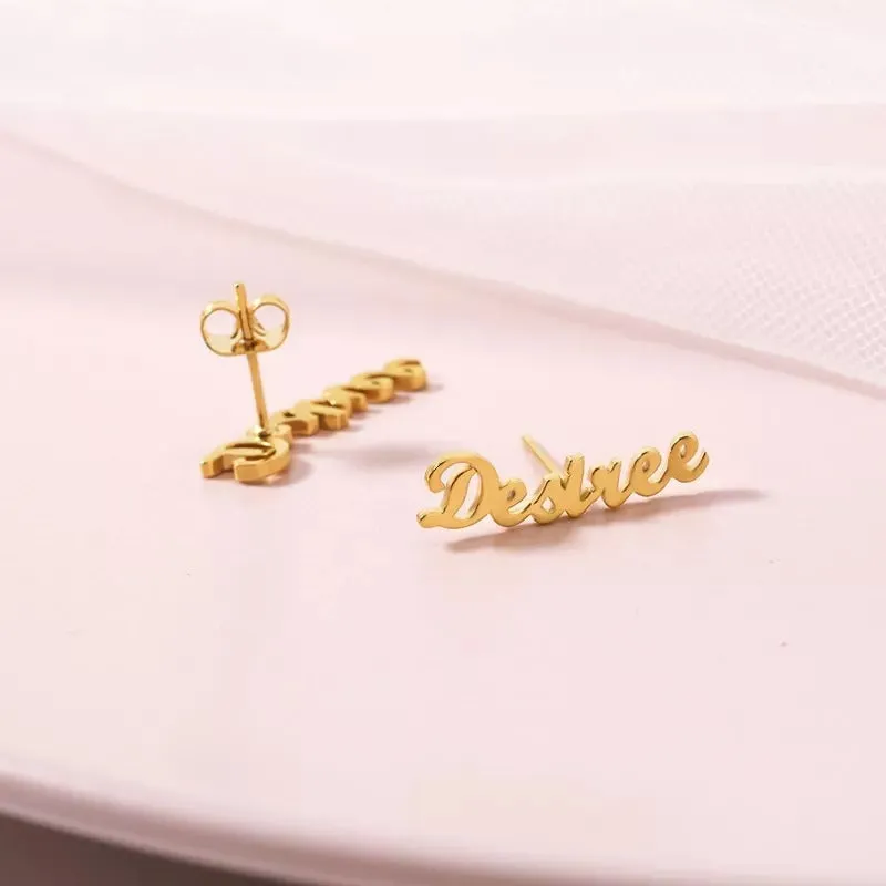 Name Stud Earrings