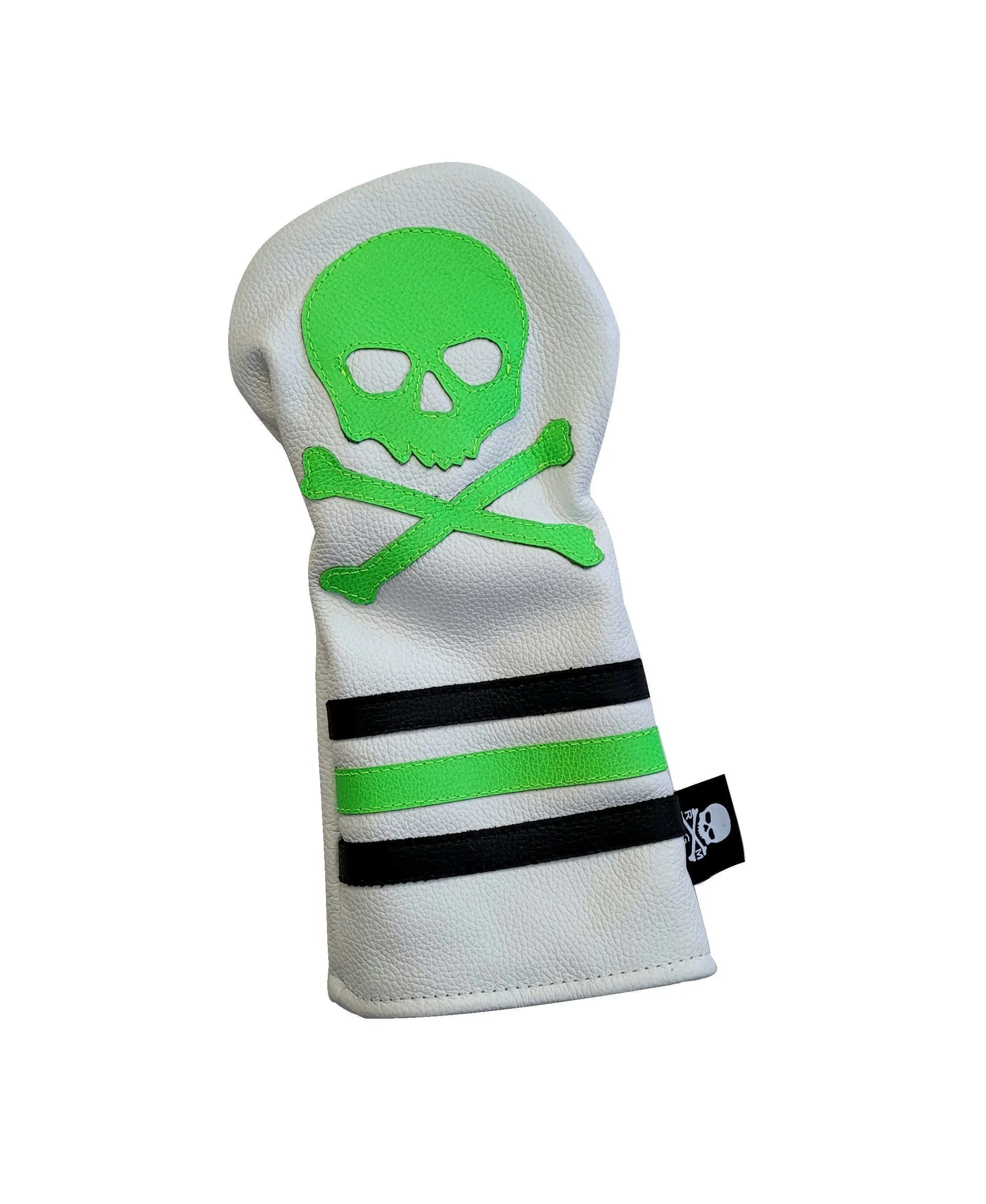 Neon Green Skull & Bones & Stripes Driver Headcover