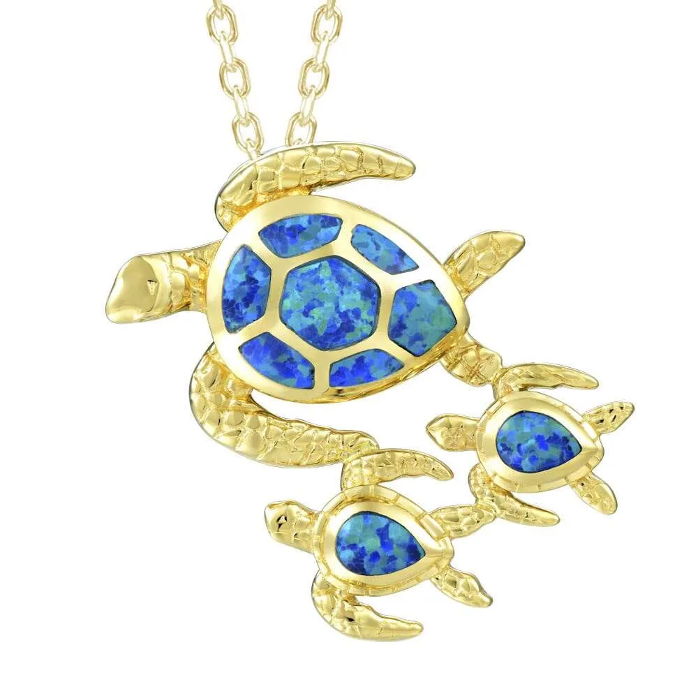 Opal Ohana Honu Pendant