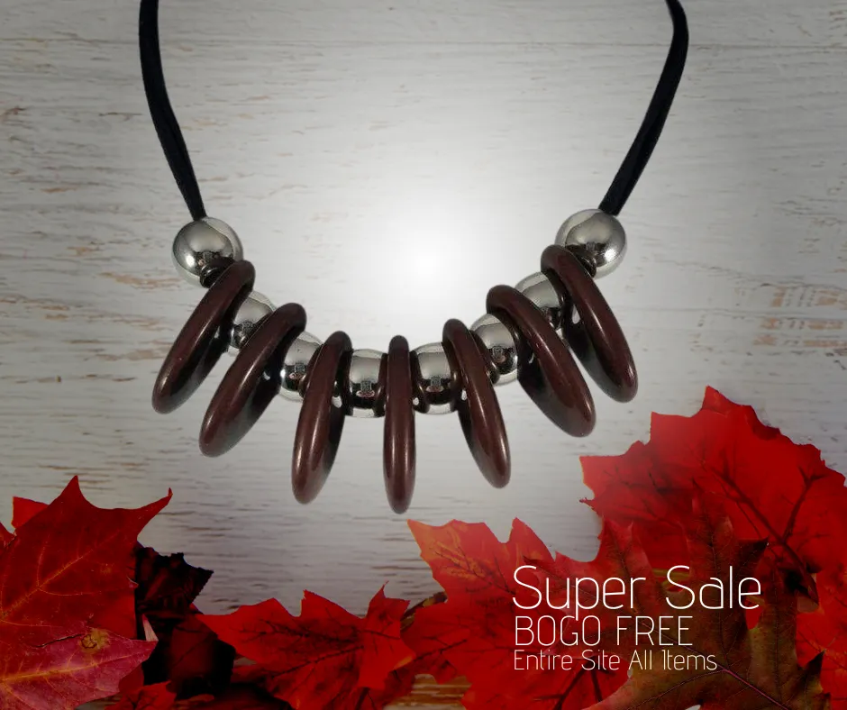 Out of Orbit Brown Necklace