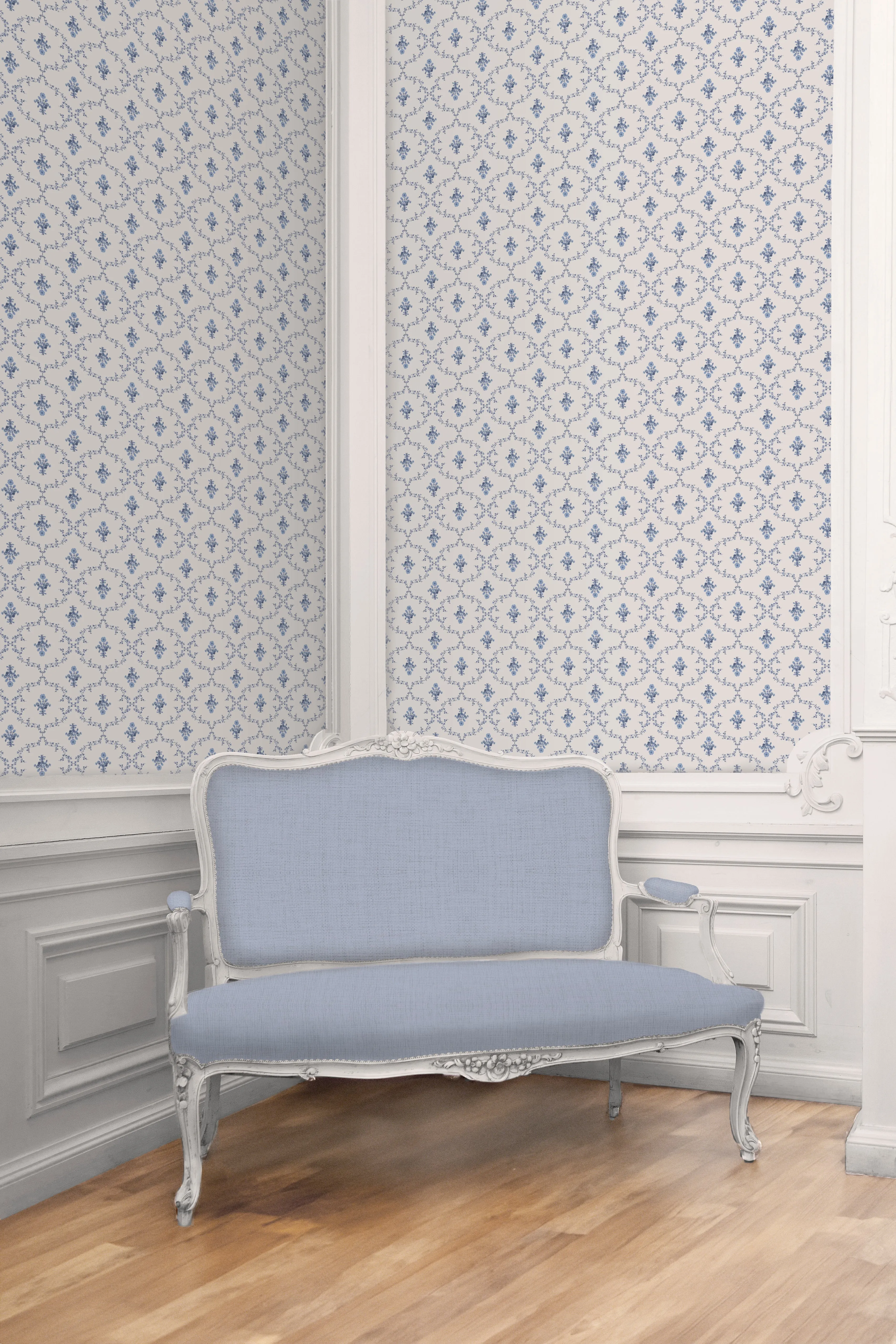 Paperweave Wallpaper - Blue Trellis