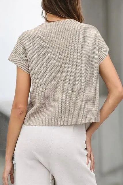 Patch Pocket Muscle Sweater Oatmeal