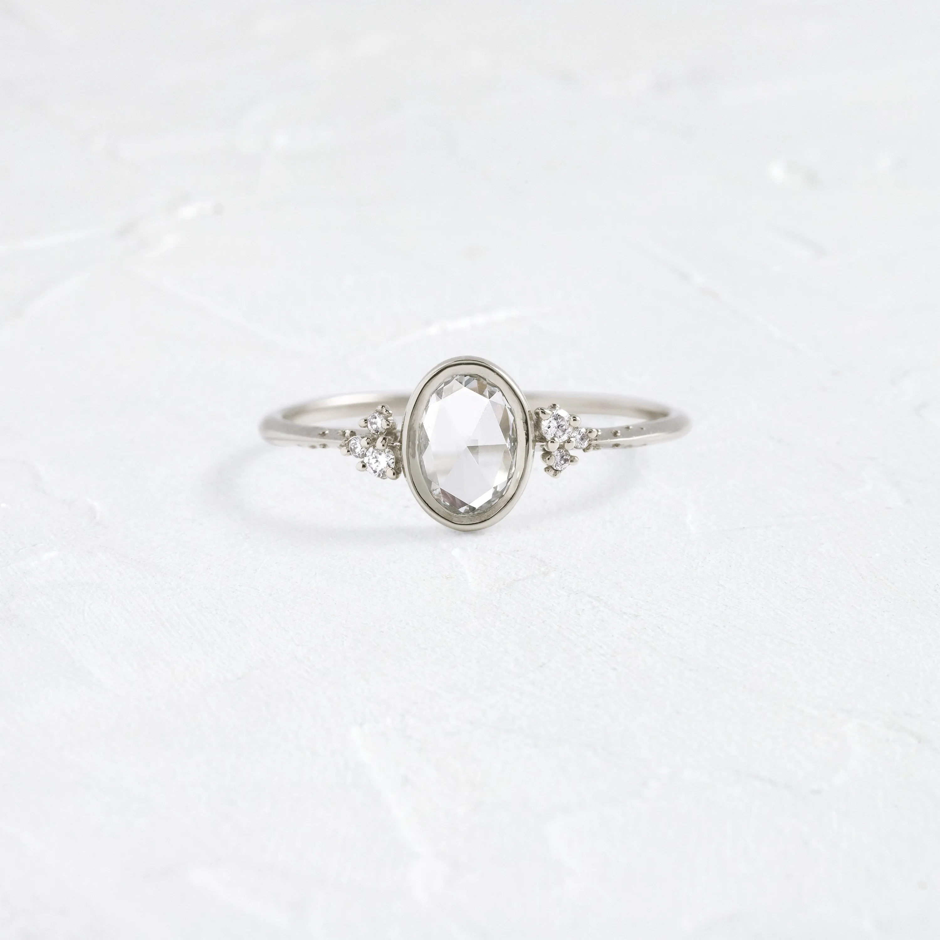 Pensive Ring 0.52ct. Oval Rose Cut