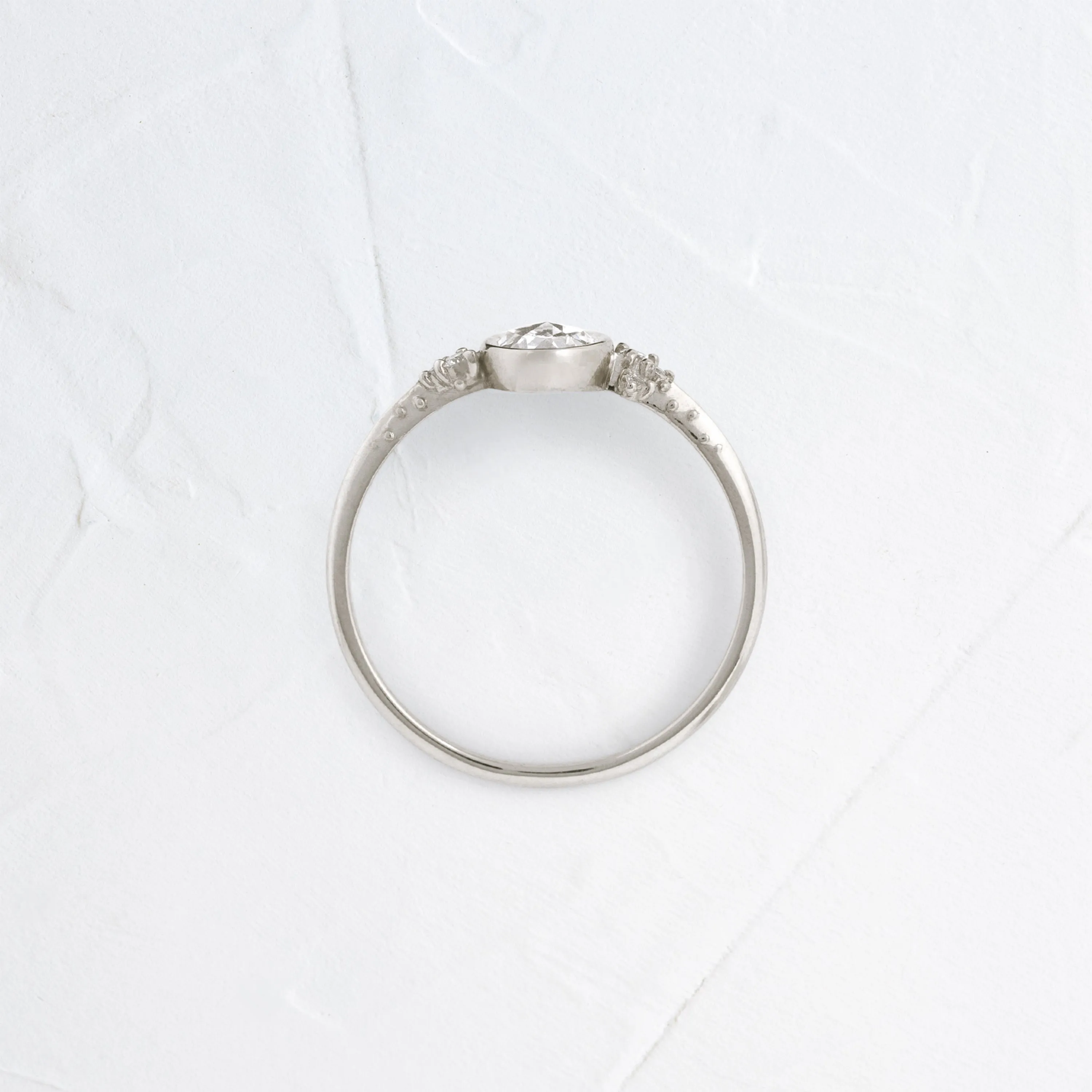 Pensive Ring 0.52ct. Oval Rose Cut