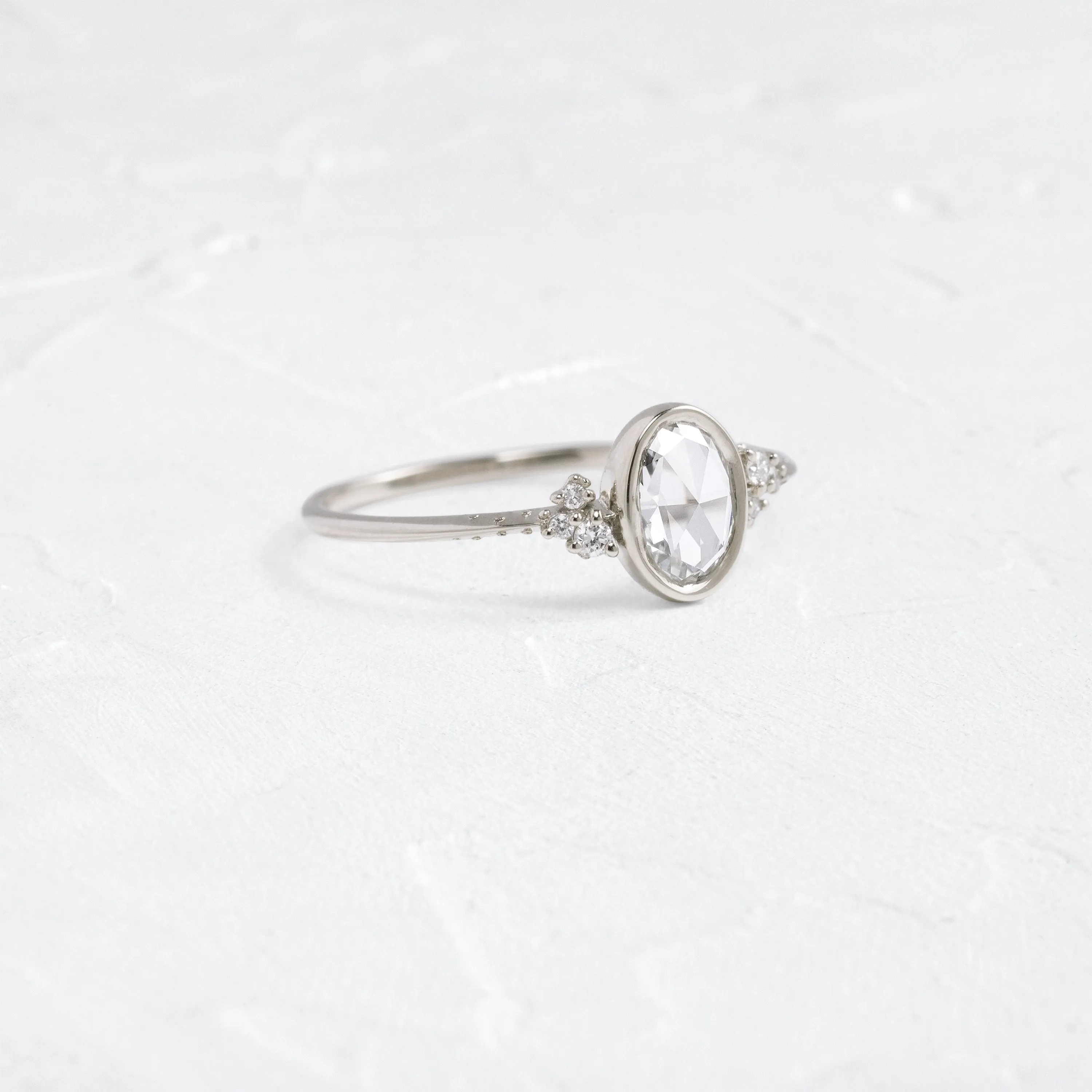 Pensive Ring 0.52ct. Oval Rose Cut