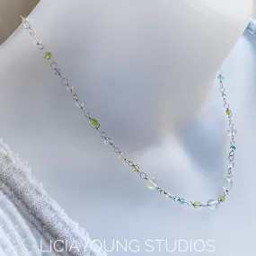 Peridot and Topaz collector necklace