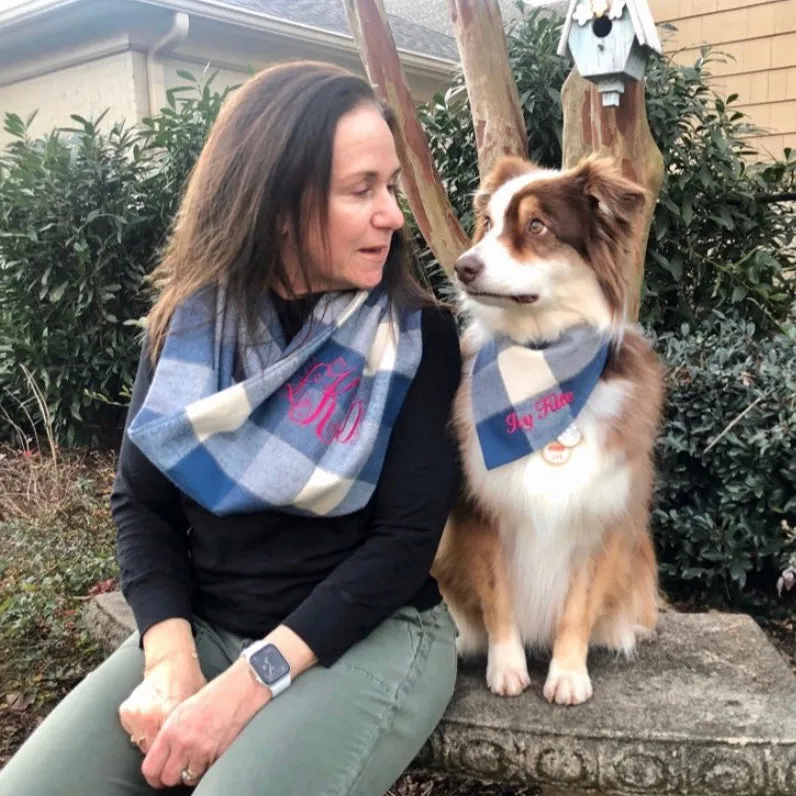 Personalized Flannel Dog Bandanas