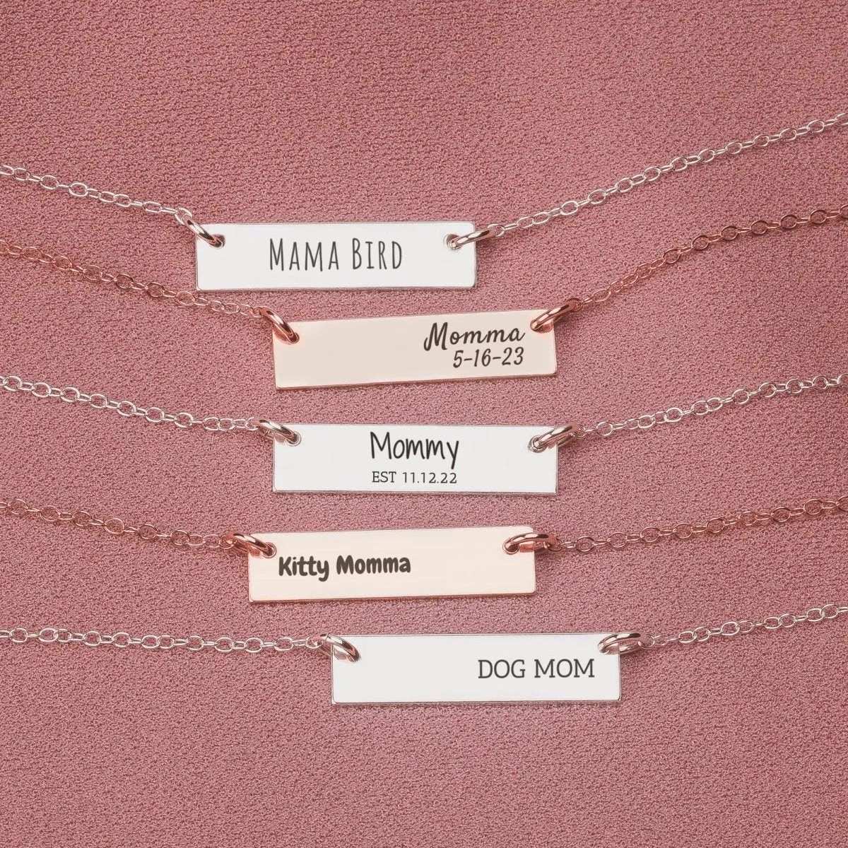 Personalized Mothers Bar Necklace