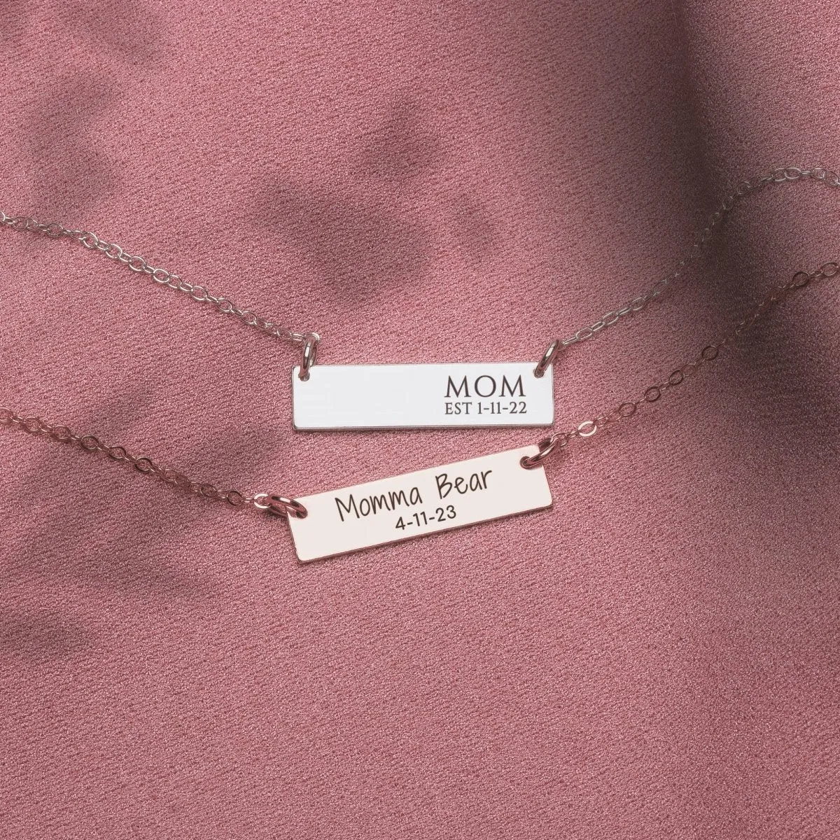 Personalized Mothers Bar Necklace