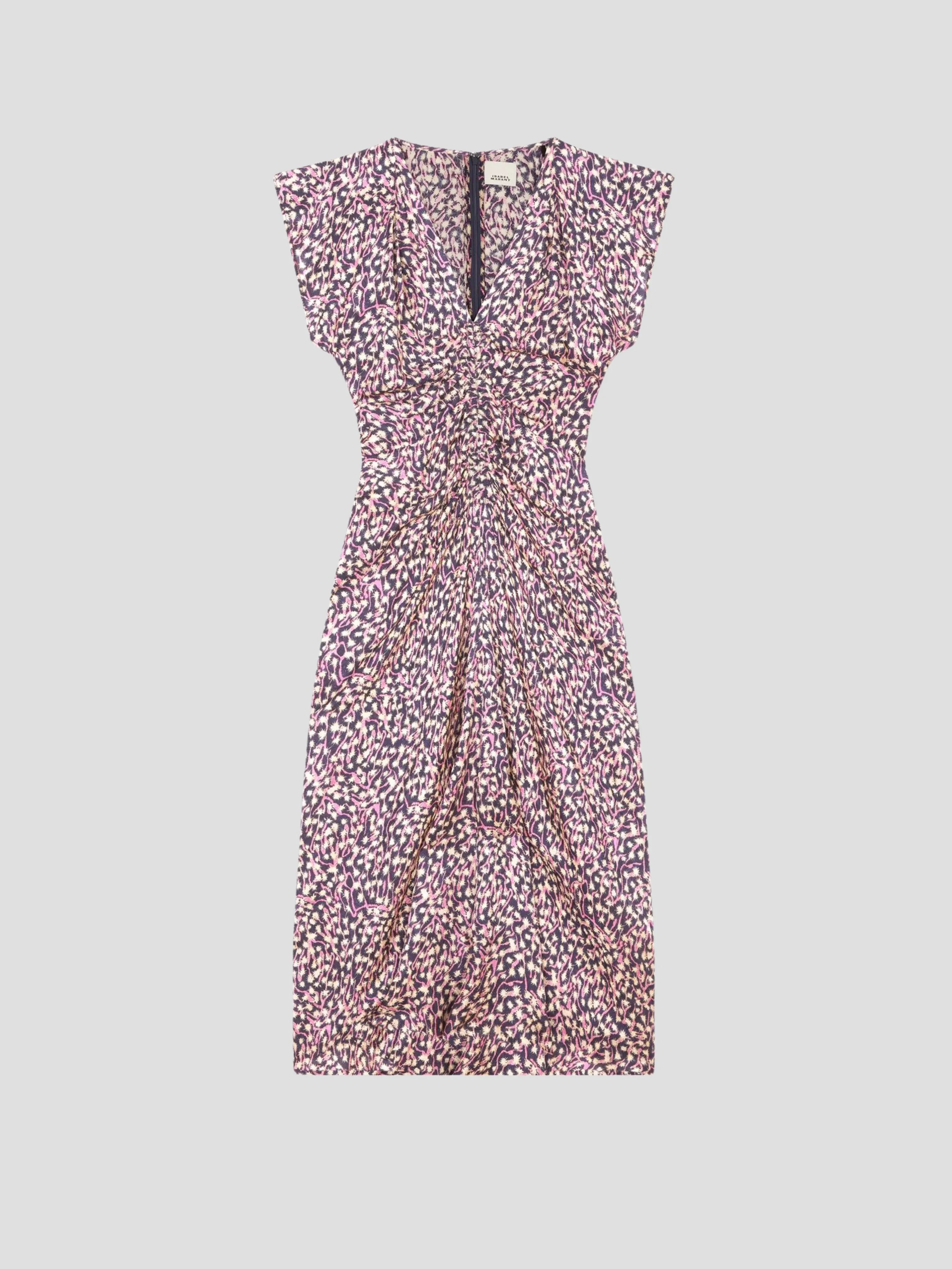 Pink Lyndsay Printed Midi Dress