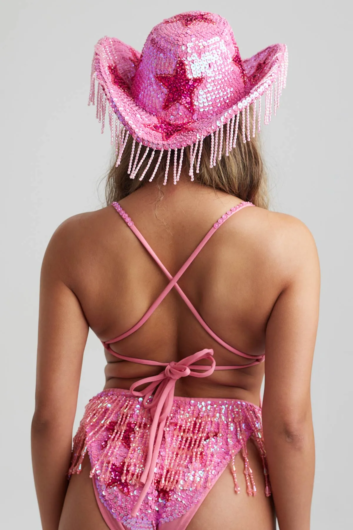 Pink Stargazer Sequin Cowboy Hat