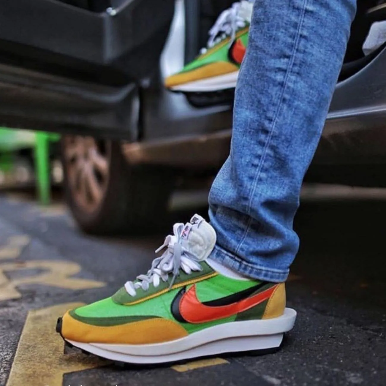 Sacai x Nike LDV Waffle Daybreak Green