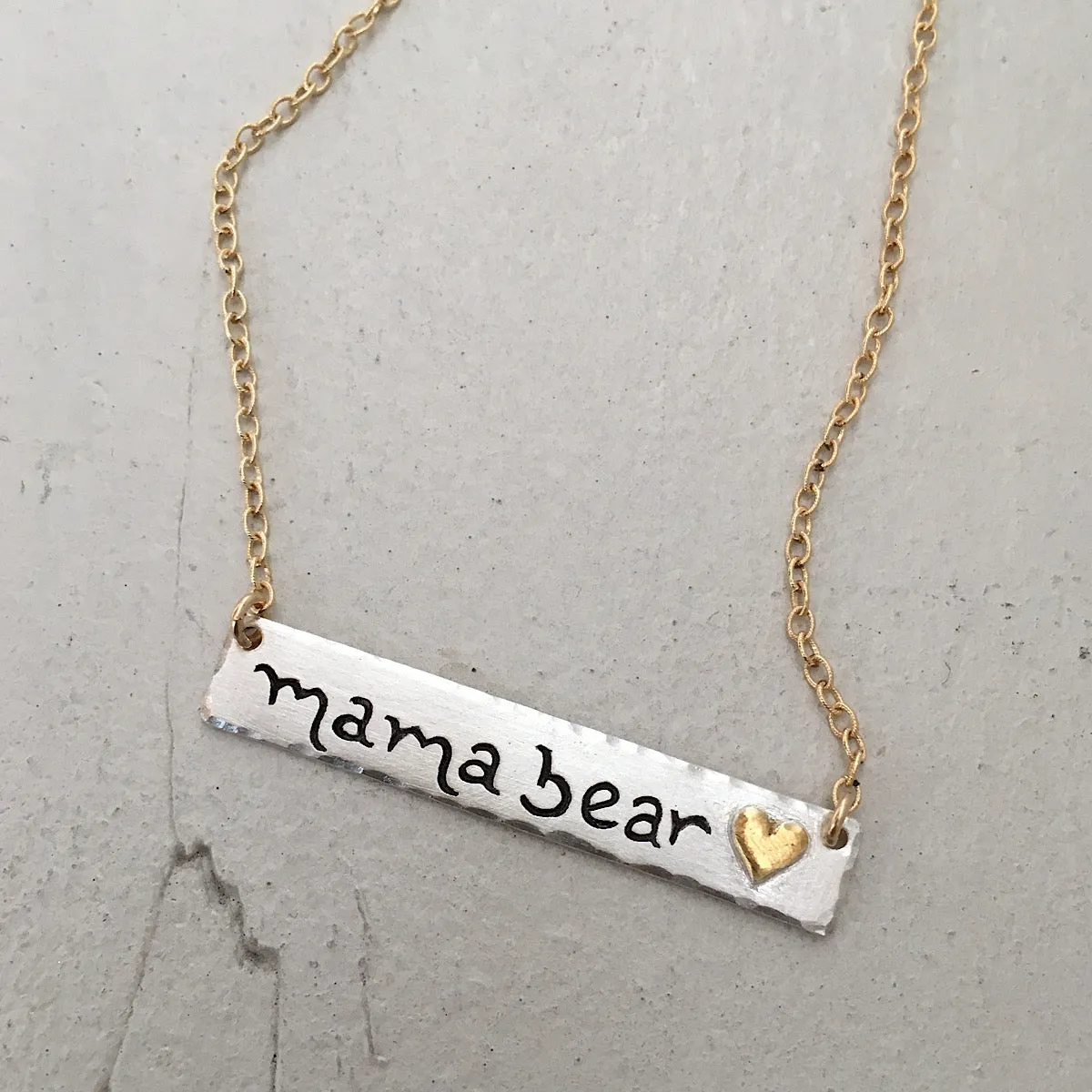 Script Name Bar Necklace