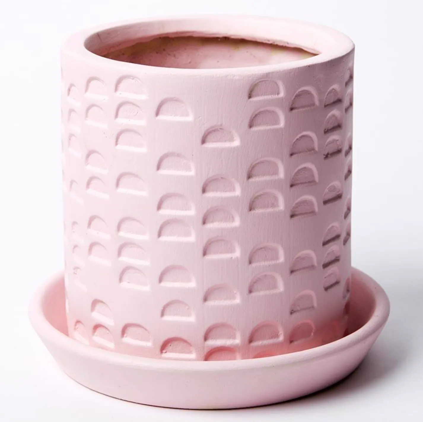 Semi Circle Tray Planter Pink