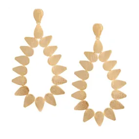 Sheila Fajl Livia Open Teardrop Statement Earrings in Champagne