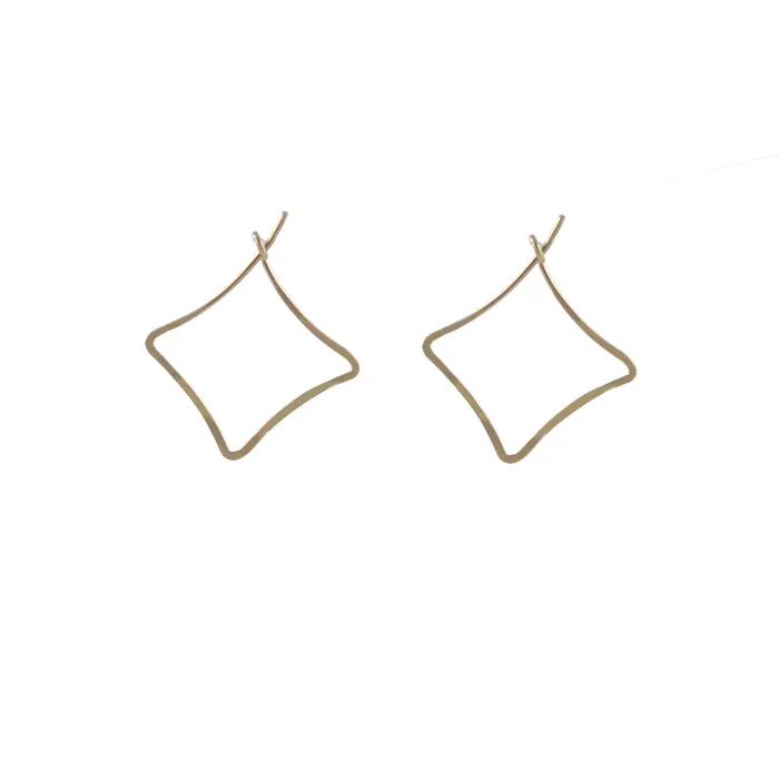 Squared Hoop Earrings