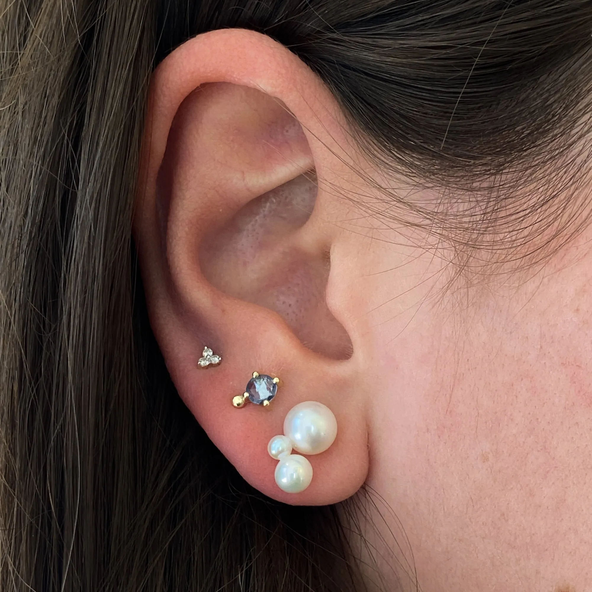 Super Tiny Diamond Cluster Studs