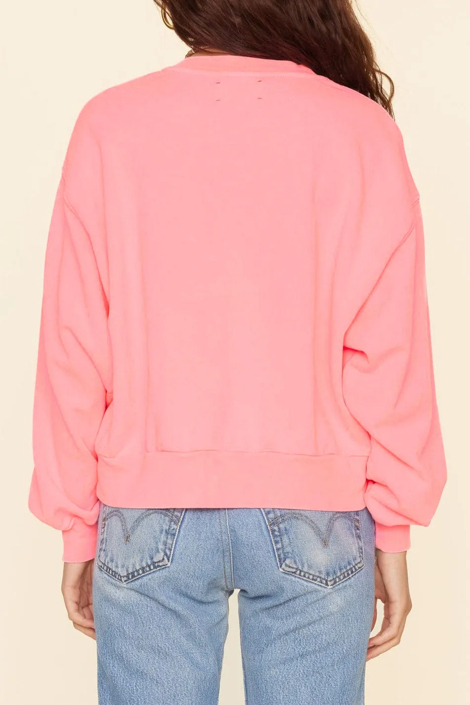 Sweatshirt Huxley in Pink Torch