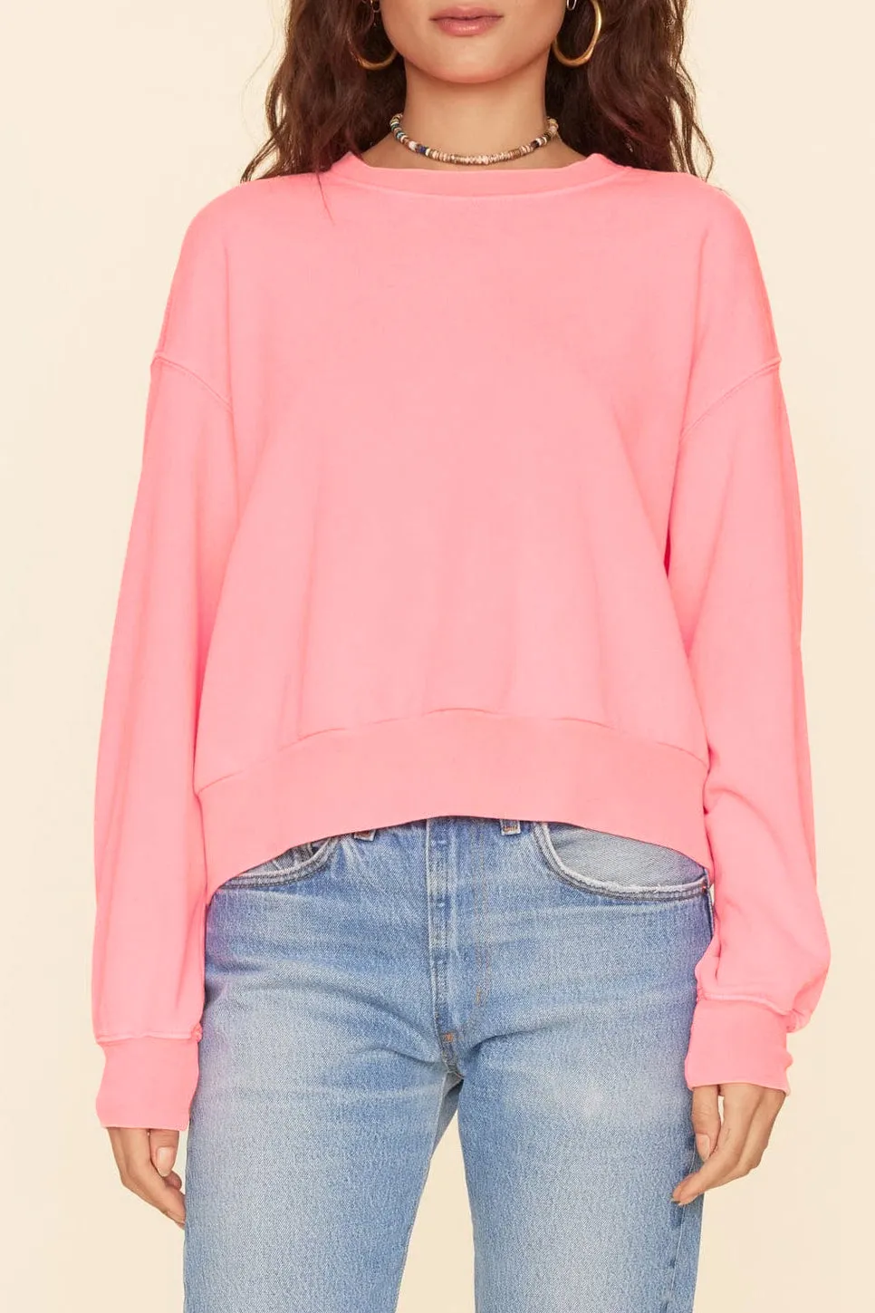 Sweatshirt Huxley in Pink Torch