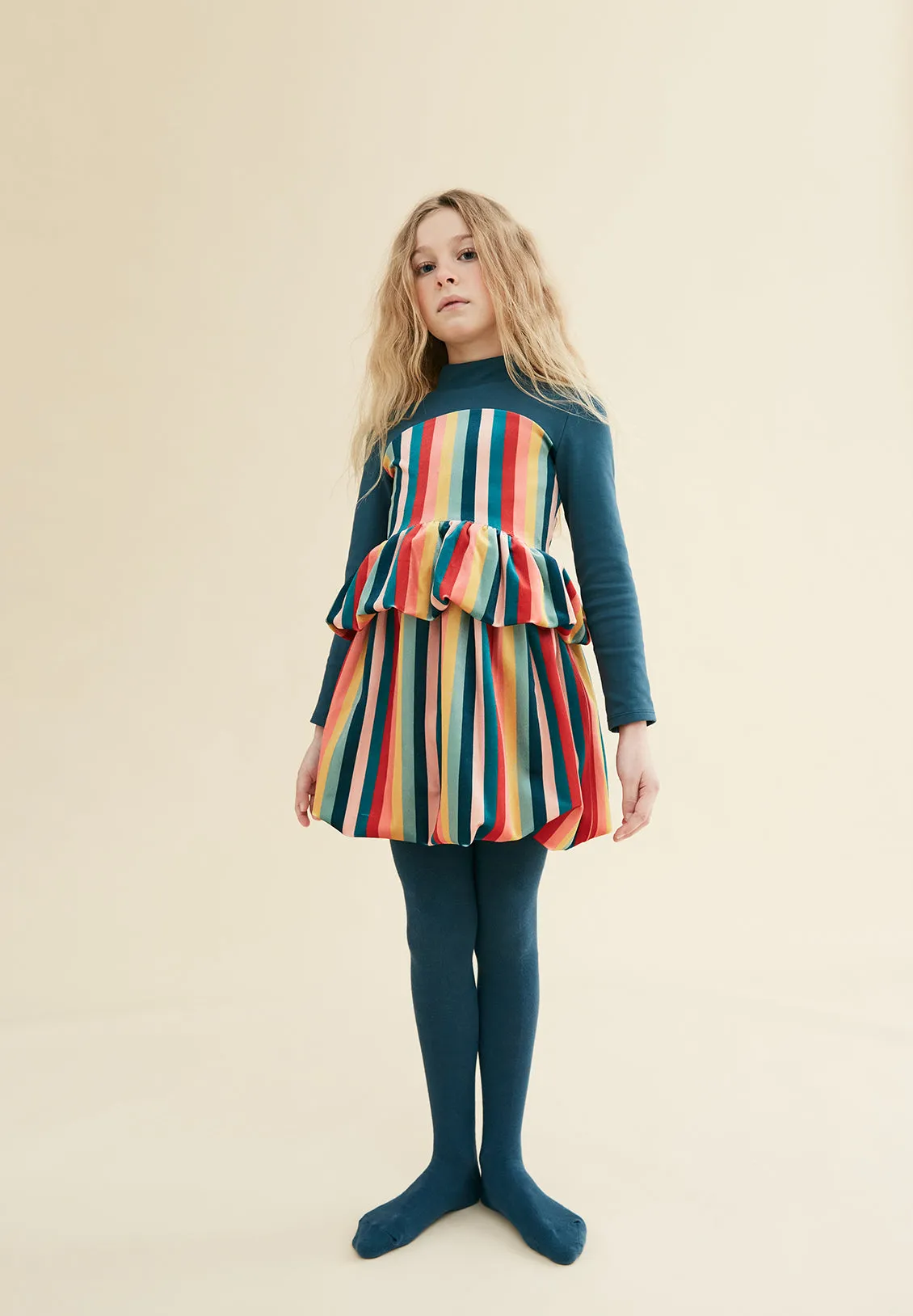 THE MIDDLE DAUGHTER AW23 Twofold Dress in Multi Stripe