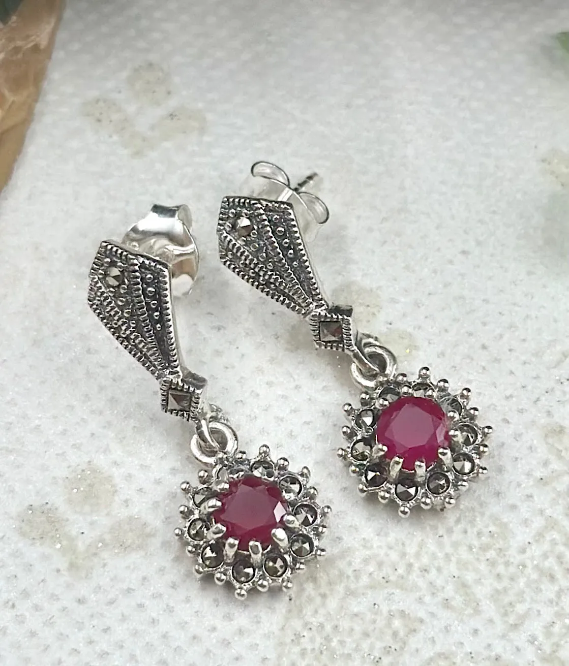 The Silver Marcasite Earrings