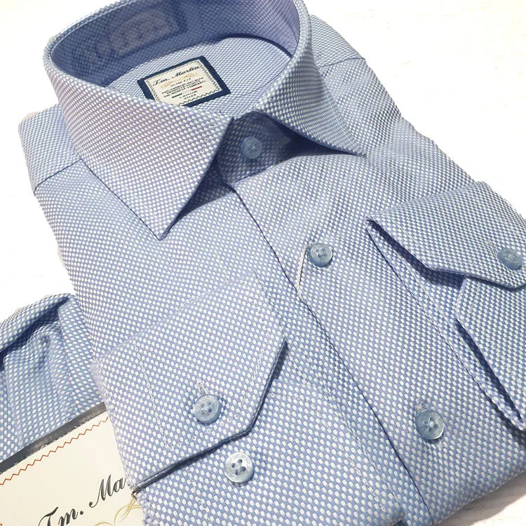 TM Martin men's woven Shirt | Sky Blue