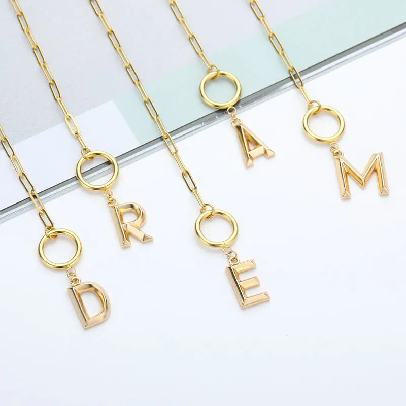 Toggle Initial Necklace