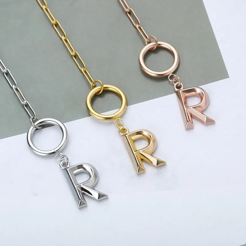 Toggle Initial Necklace