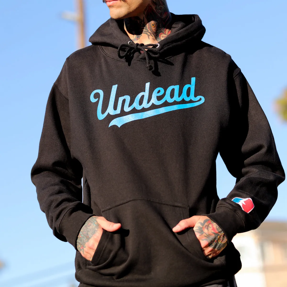 Undead Baseball Pullover Hoodie (Black)