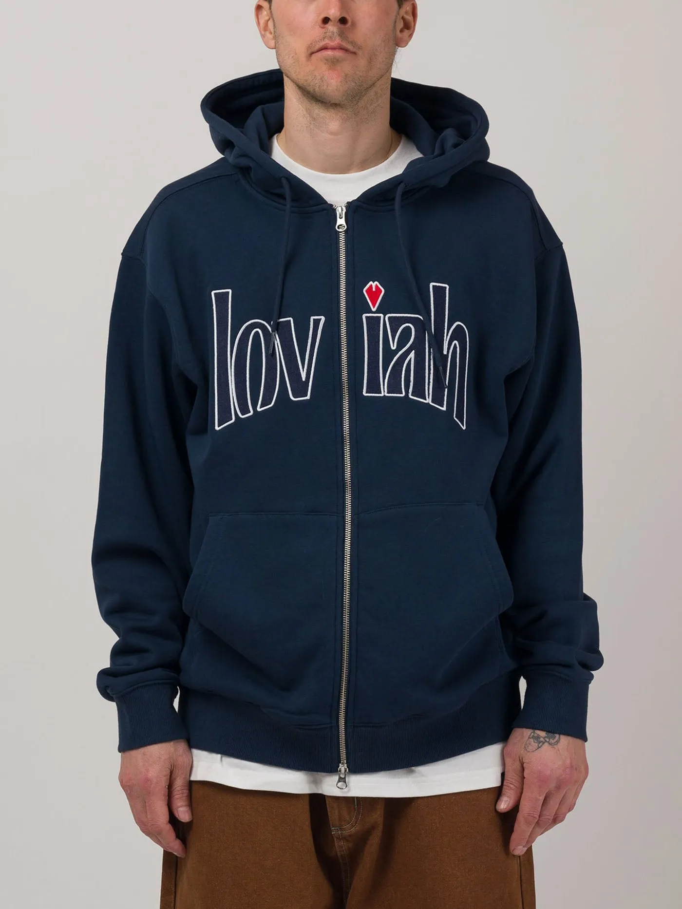 Zip Applique Hoodie