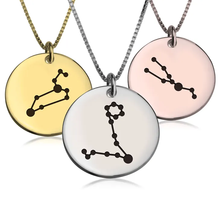 Zodiac Constellation Pendant Necklace